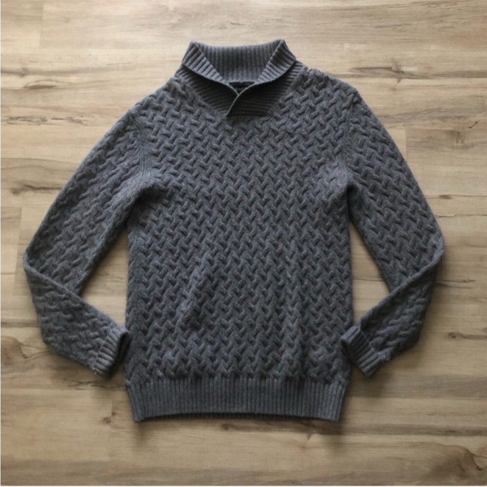 RW&CO. 10% Wool Blend Charcoal Turtleneck Sweater